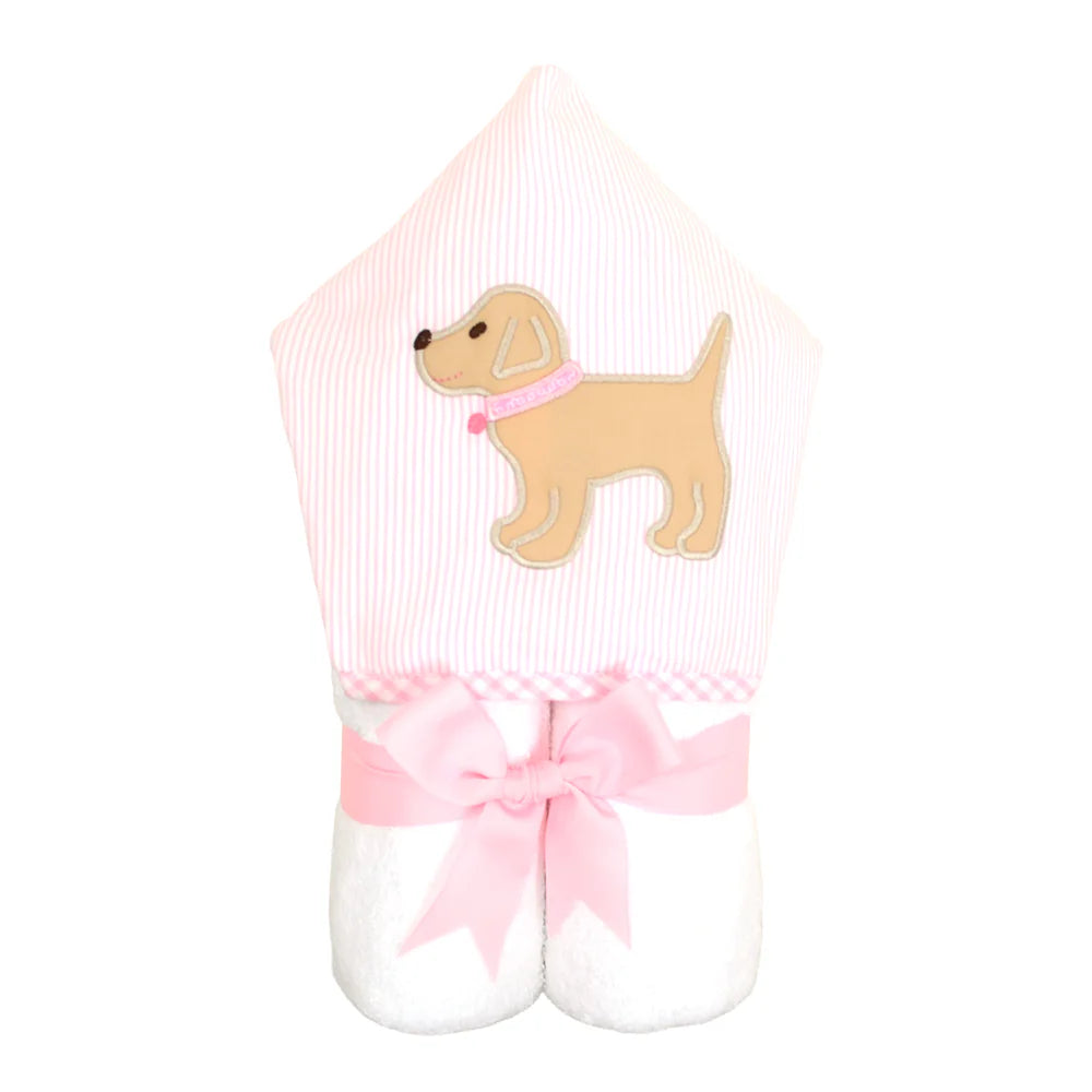 Everykid Towel- Pink Lab Puppy