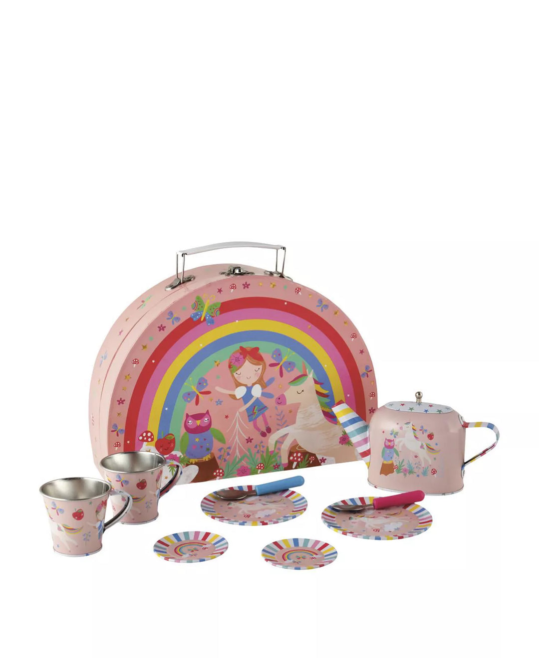 Rainbow Fairy 7pc Tin Tea Set