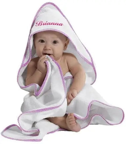 Seersucker Hood Towel Set - Pink