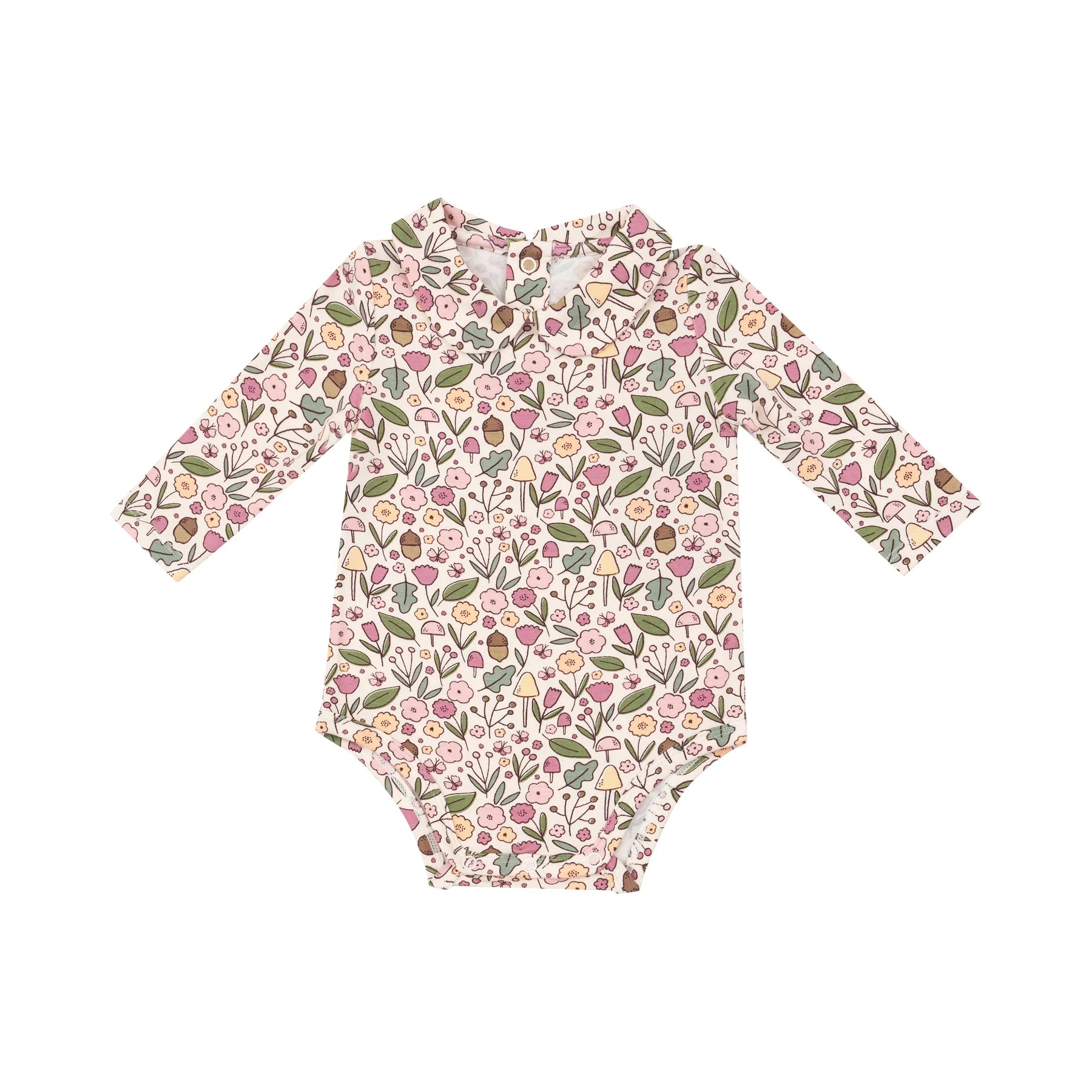 Peter Pan Collar Bodysuit-  Acorn Floral