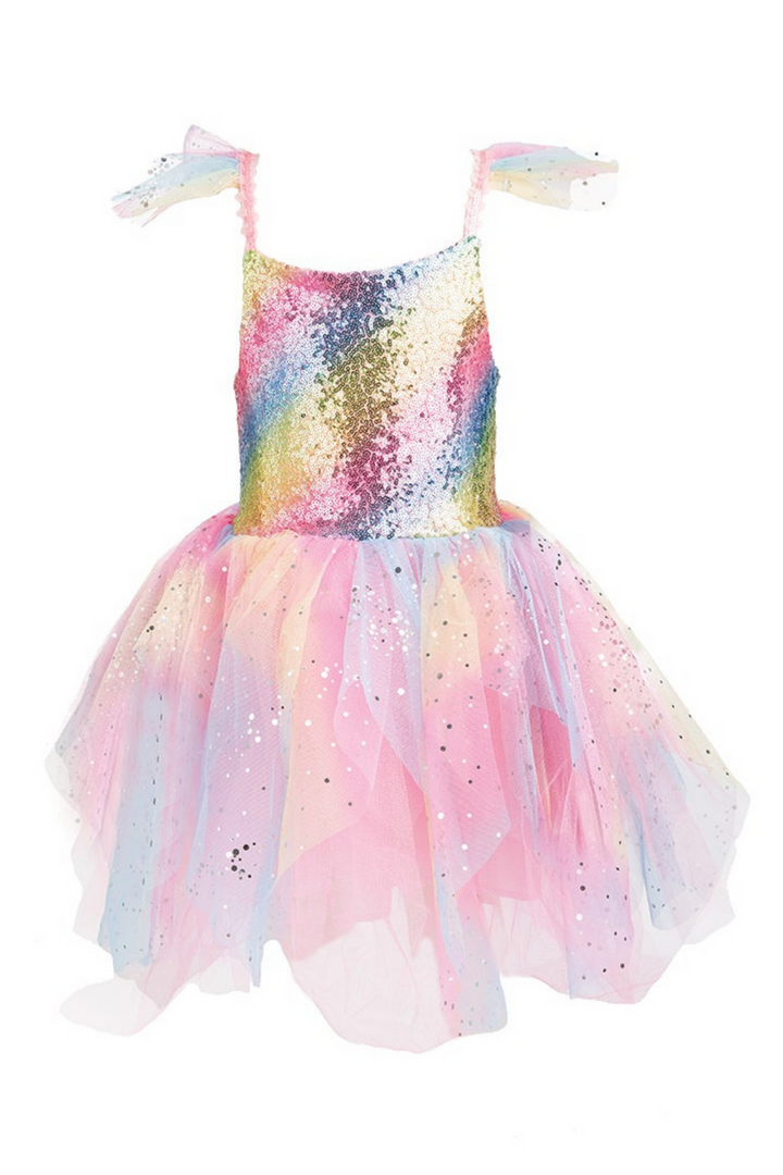 Rainbow Fairy Dress & Wings Size 3/4