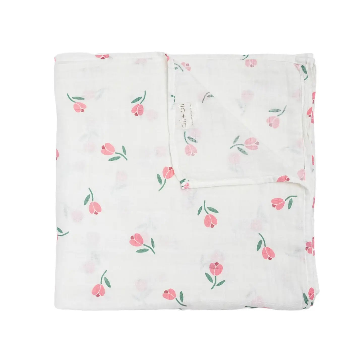 Muslin Swaddle Blanket- Tulip