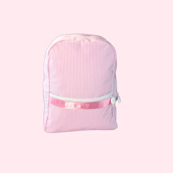Blue Preppy Stripe Small Backpack - Wipeable