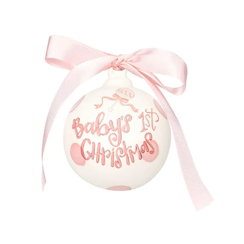 My First Christmas Pink Ceramic Orn