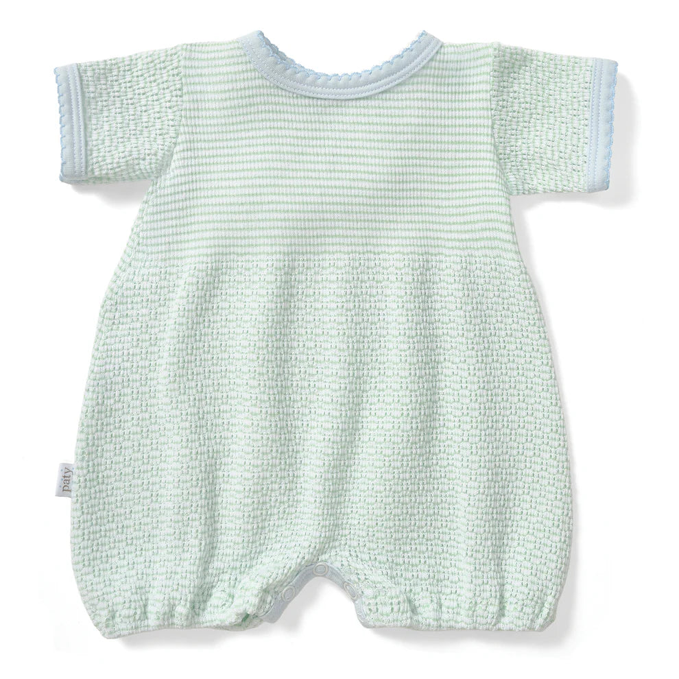 Paty Inc. Green and Blue Romper