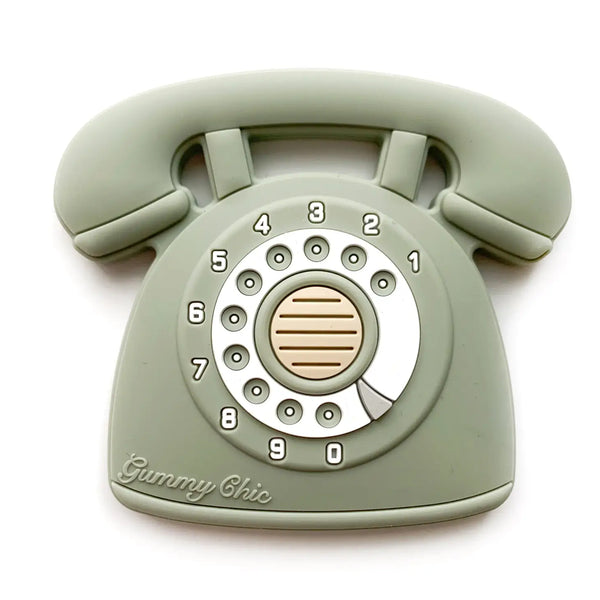 Teether- Rotary Dial Phone Desert Sage