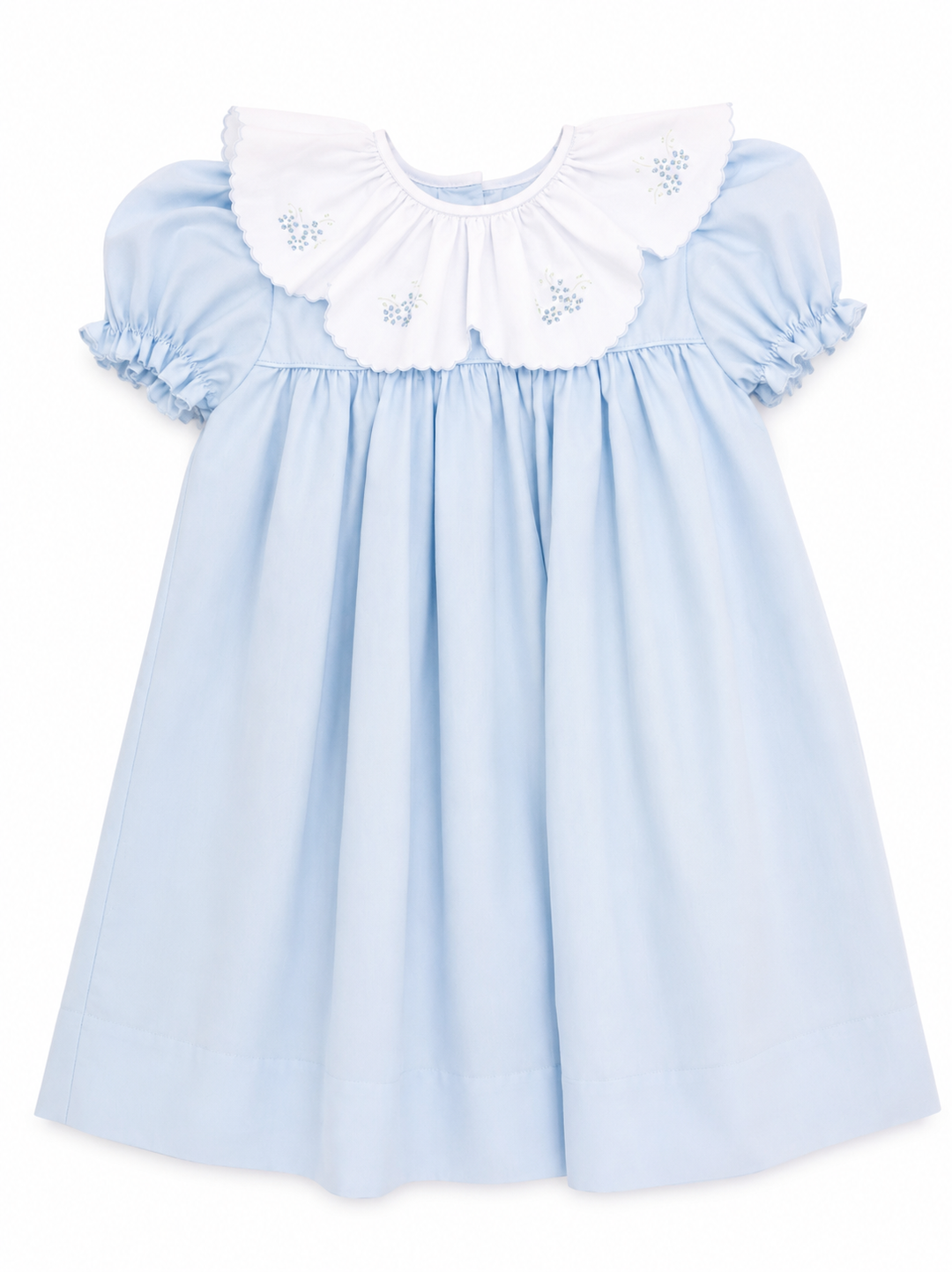 Blue Satin Flower Dress