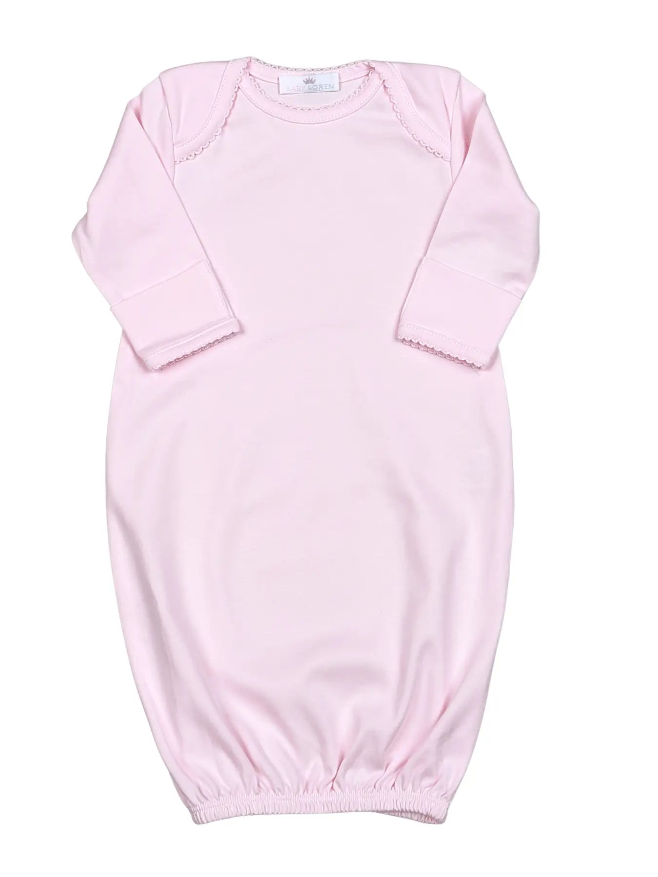 Pink Pima Lap Gown with Pink Trim -