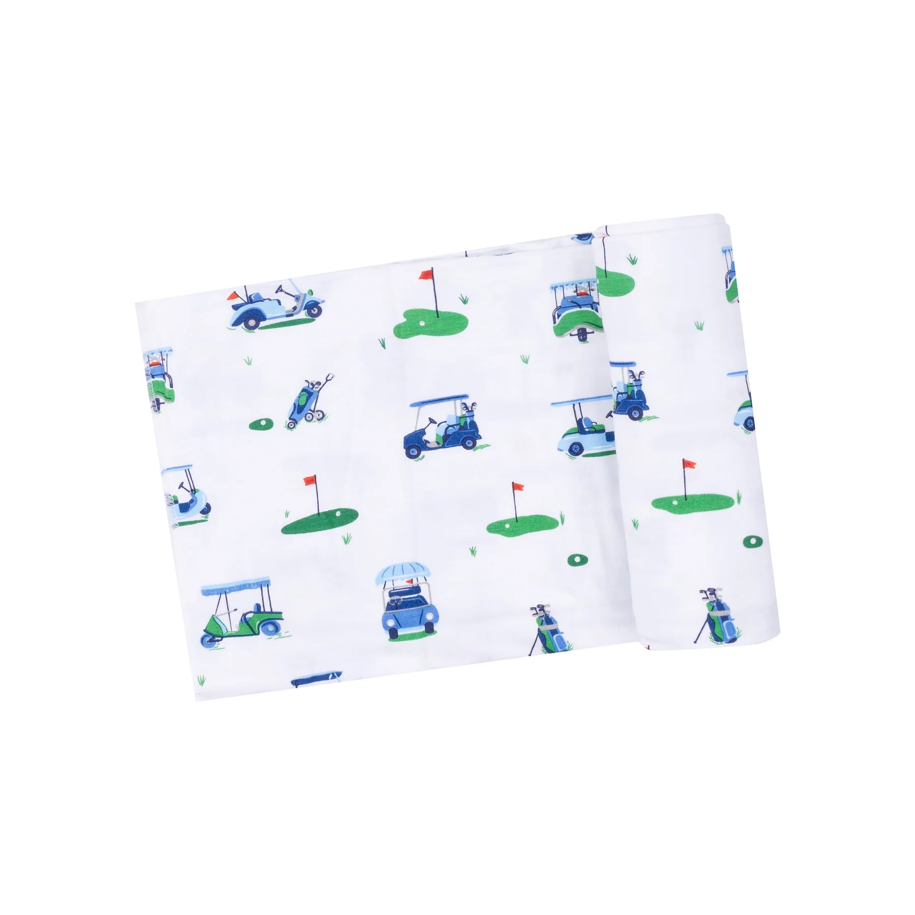 Vintage Golf Carts Blue Swaddle Blanket