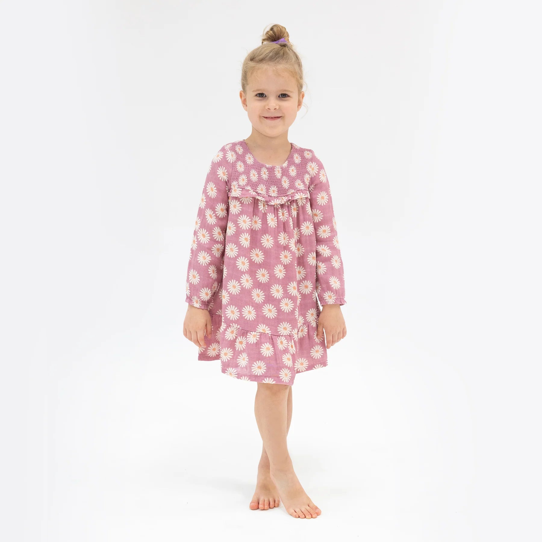 Smock Ruffle Dress/Rib Leg- Daisy Dynamo