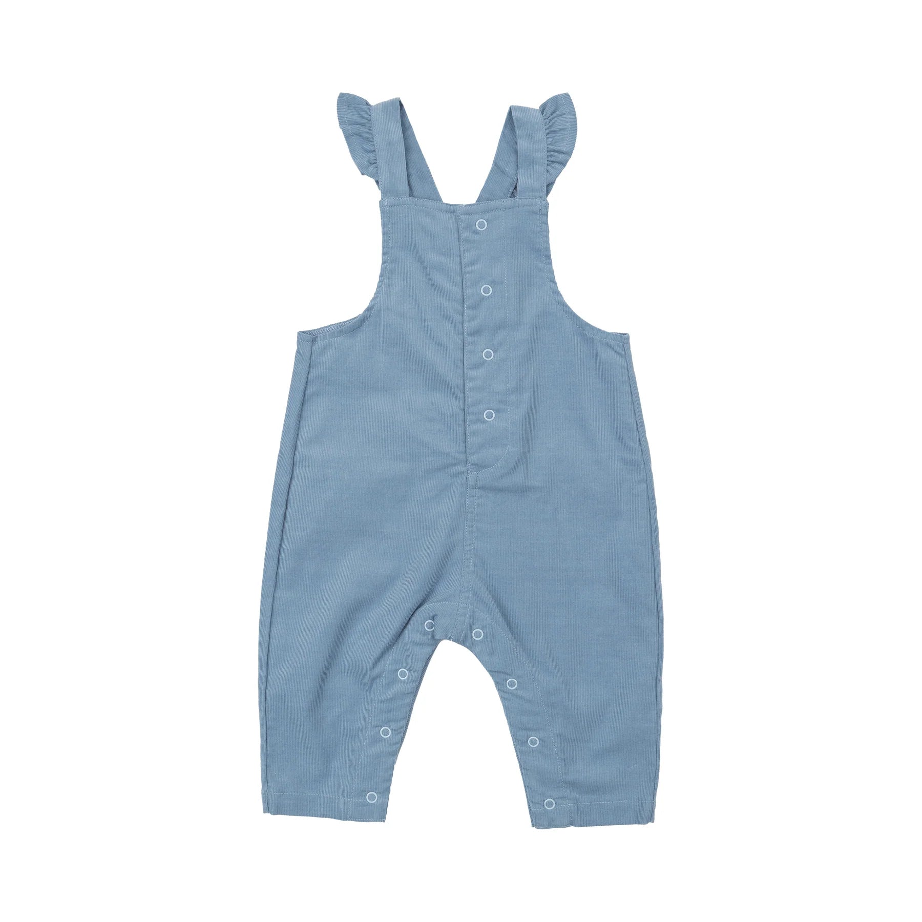 Front Pocket Ruffle  Overall- Cord Glacier Lake