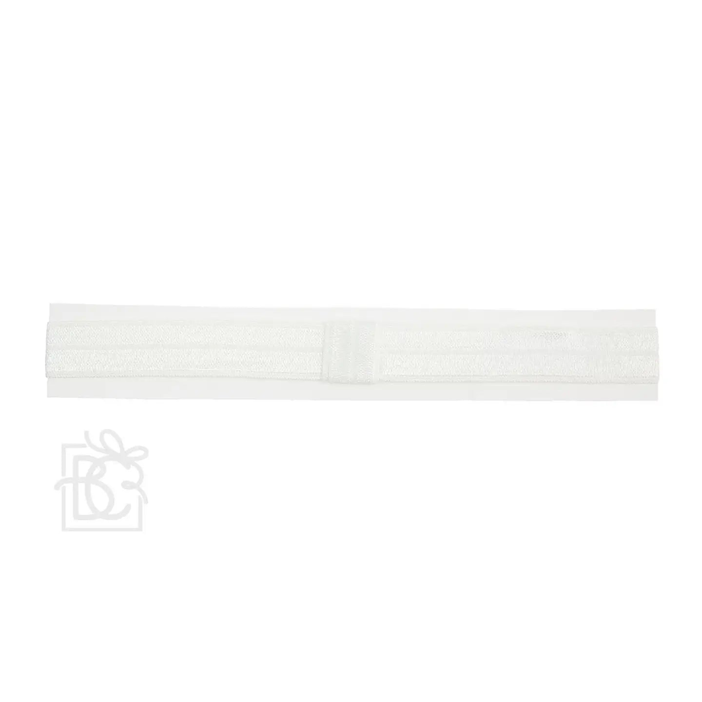 Skinny Elastic Headband - White