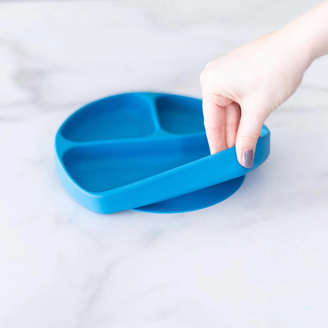 Silicone Grip Dish- Dark Blue