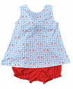 Patriotic Gingham Bloomer Set