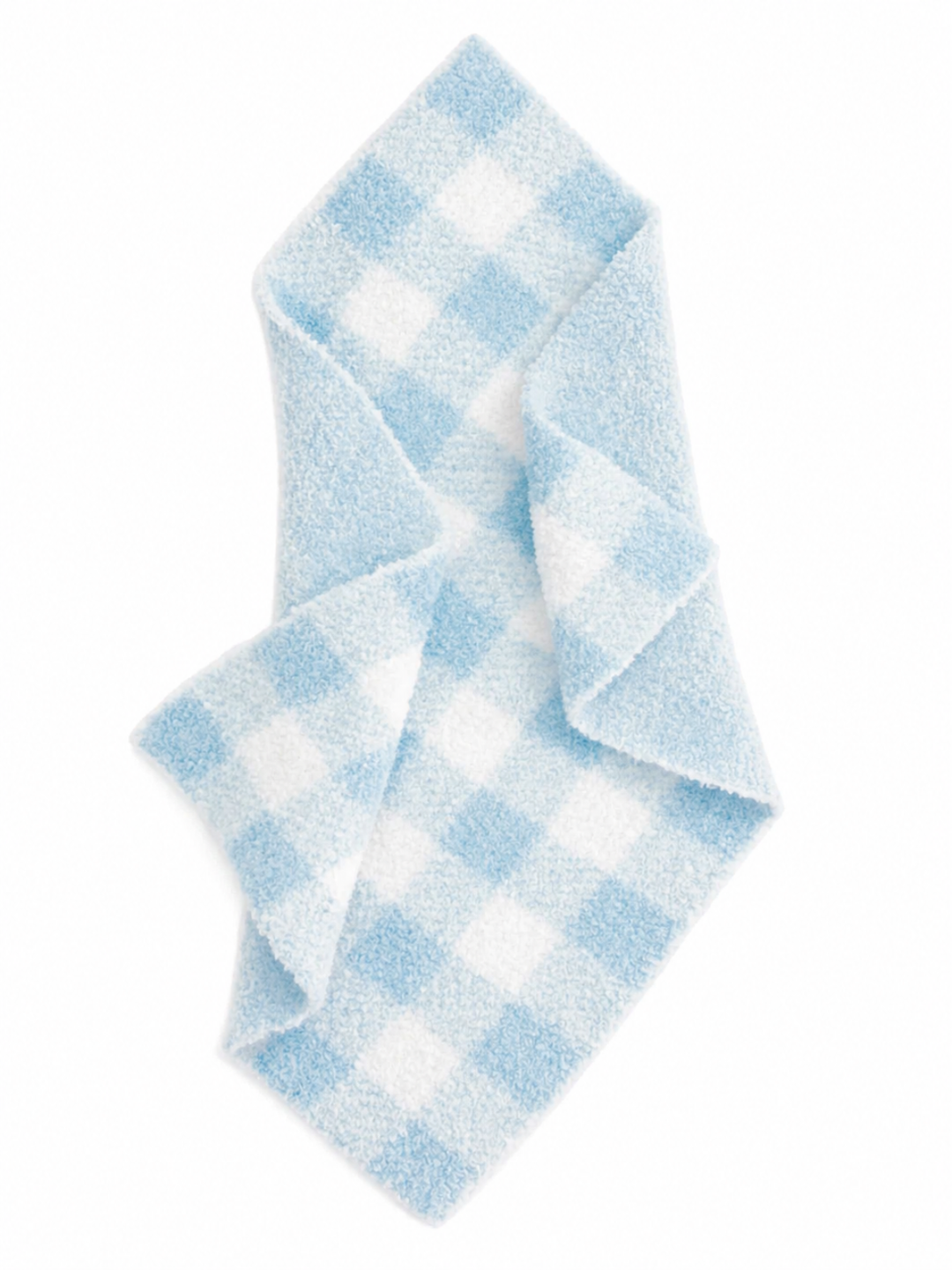 Gingham Mini Blanket, Cloud Blue