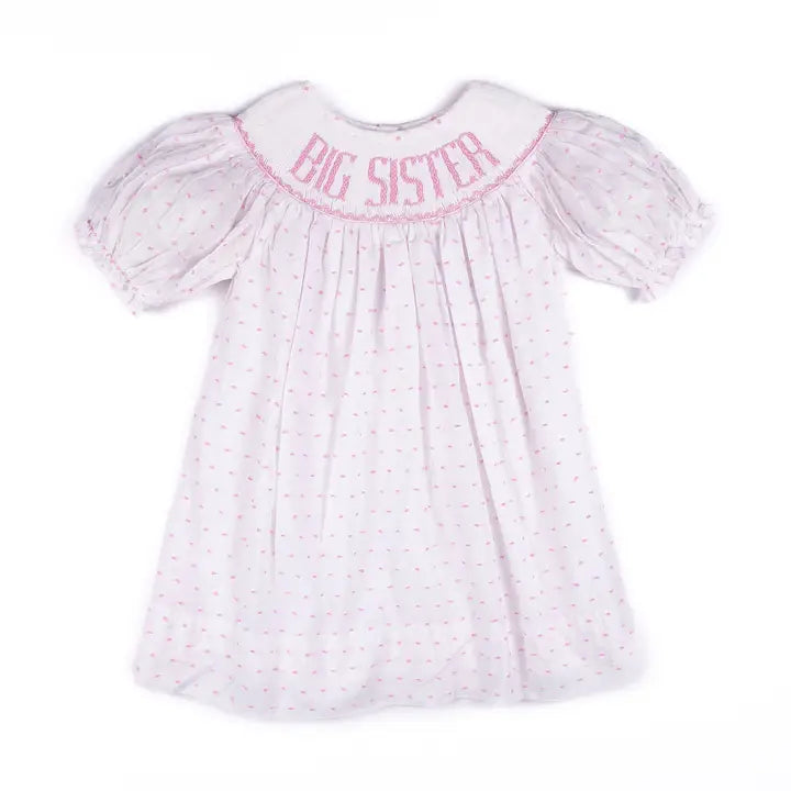 Big Sister Dress - Pink Swiss