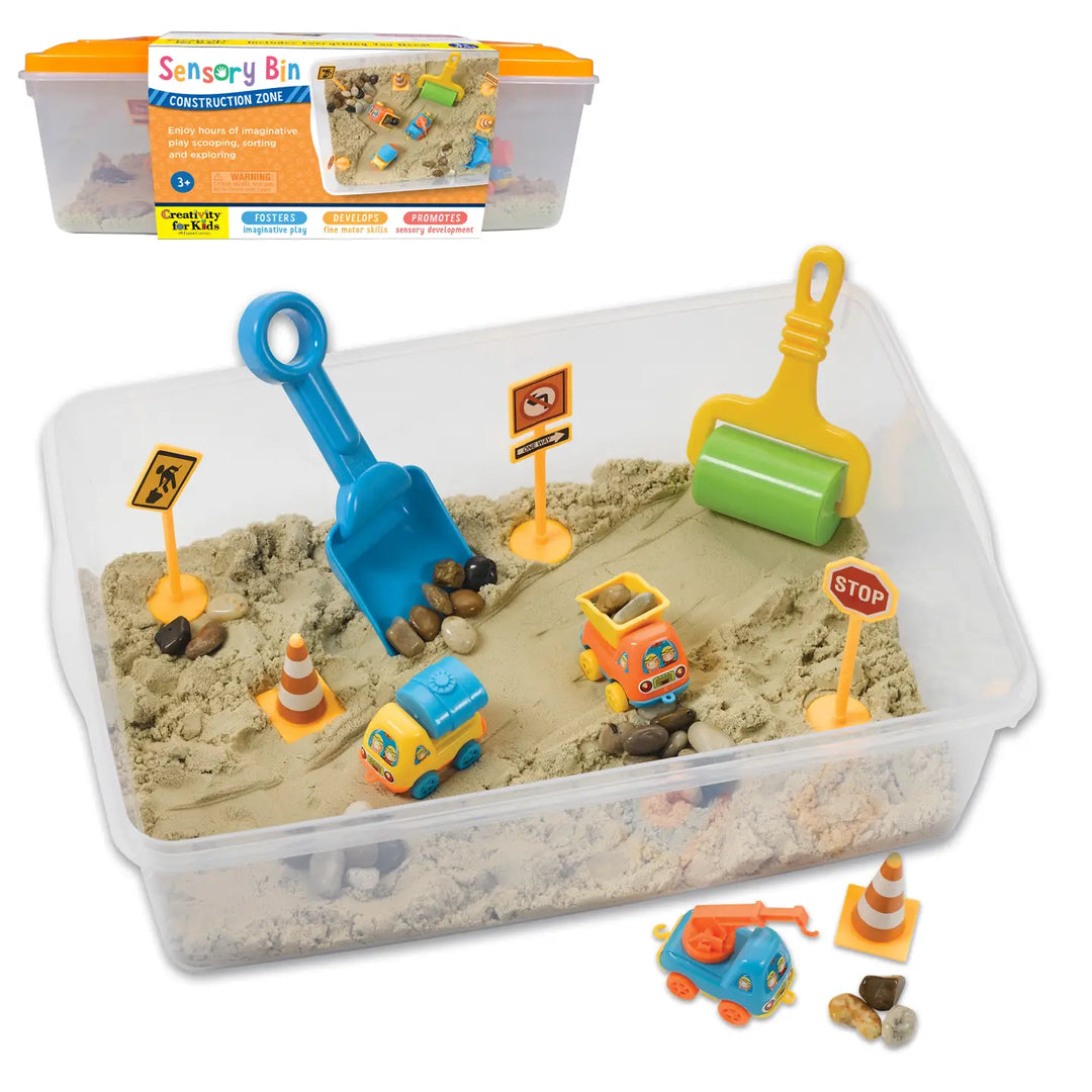 Sensory Bin Construction Zone Activity Bin For Kids