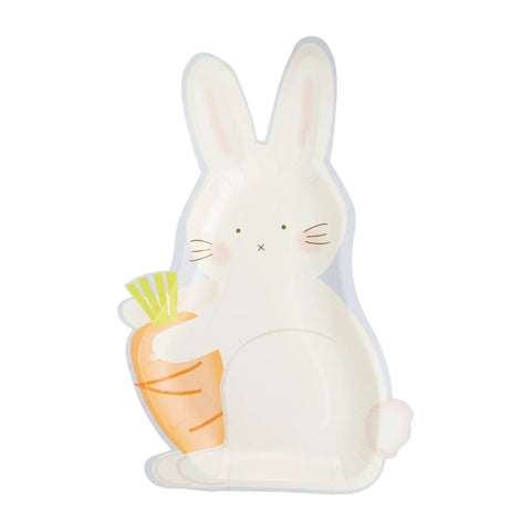 Bunny with Carrot Shaped Paper Plate