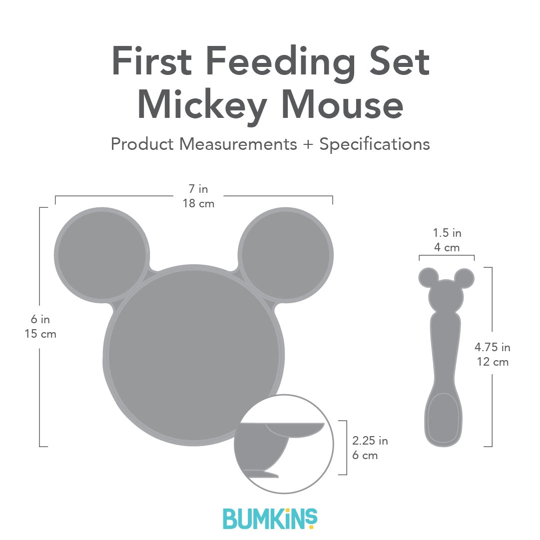 Silicone First Feeding Set- Mickey Mouse