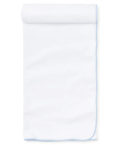 Premier Basics Blanket- White/ Lt. Blue