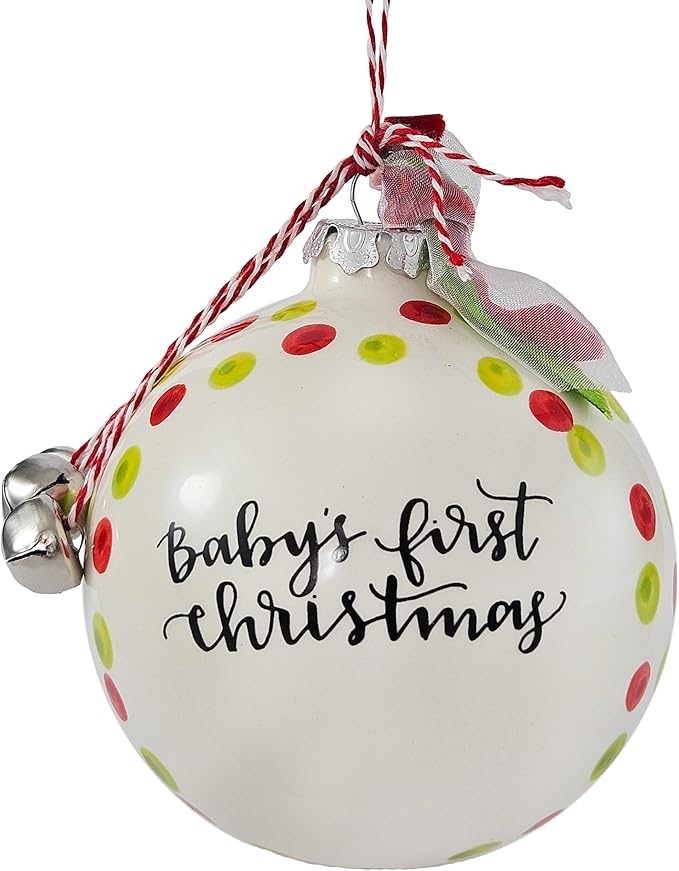 Babys First Christmas Ornament Rattle