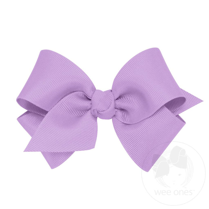 Classic Grosgrain Hair Bow (Lt. Orchid)