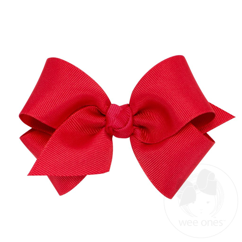 Classic Grosgrain Hair Bow (Red)