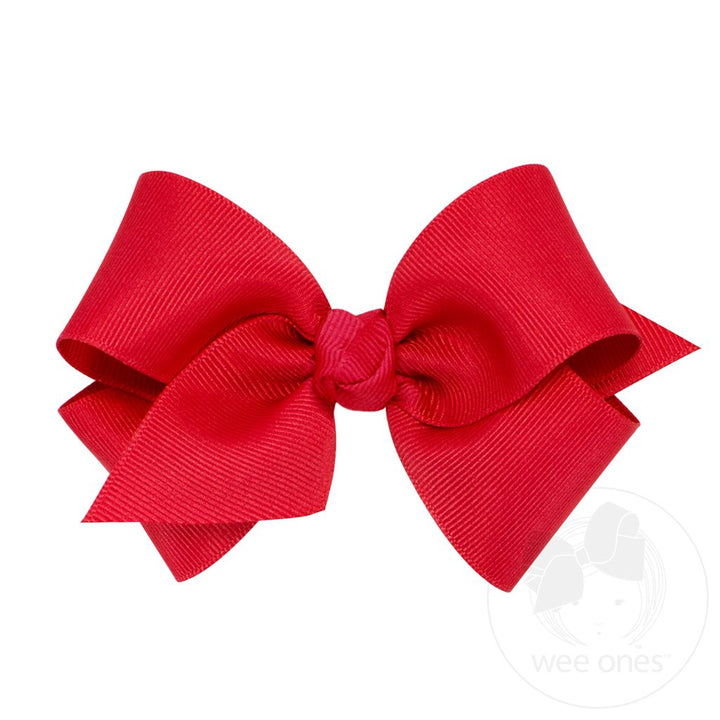 Classic Grosgrain Hair Bow (Red)