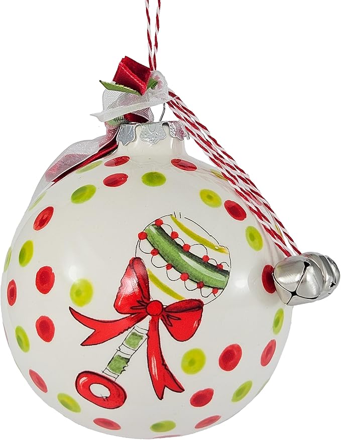 Babys First Christmas Ornament Rattle