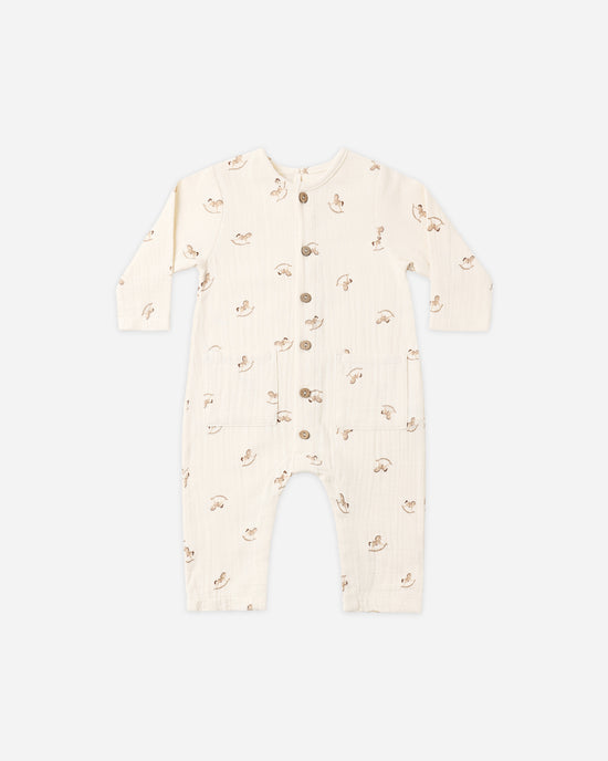 Woven Jumpsuit - Rocking Horses