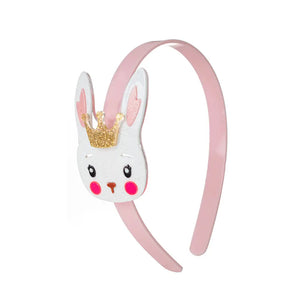 Cute White Bunny with Crown Headband