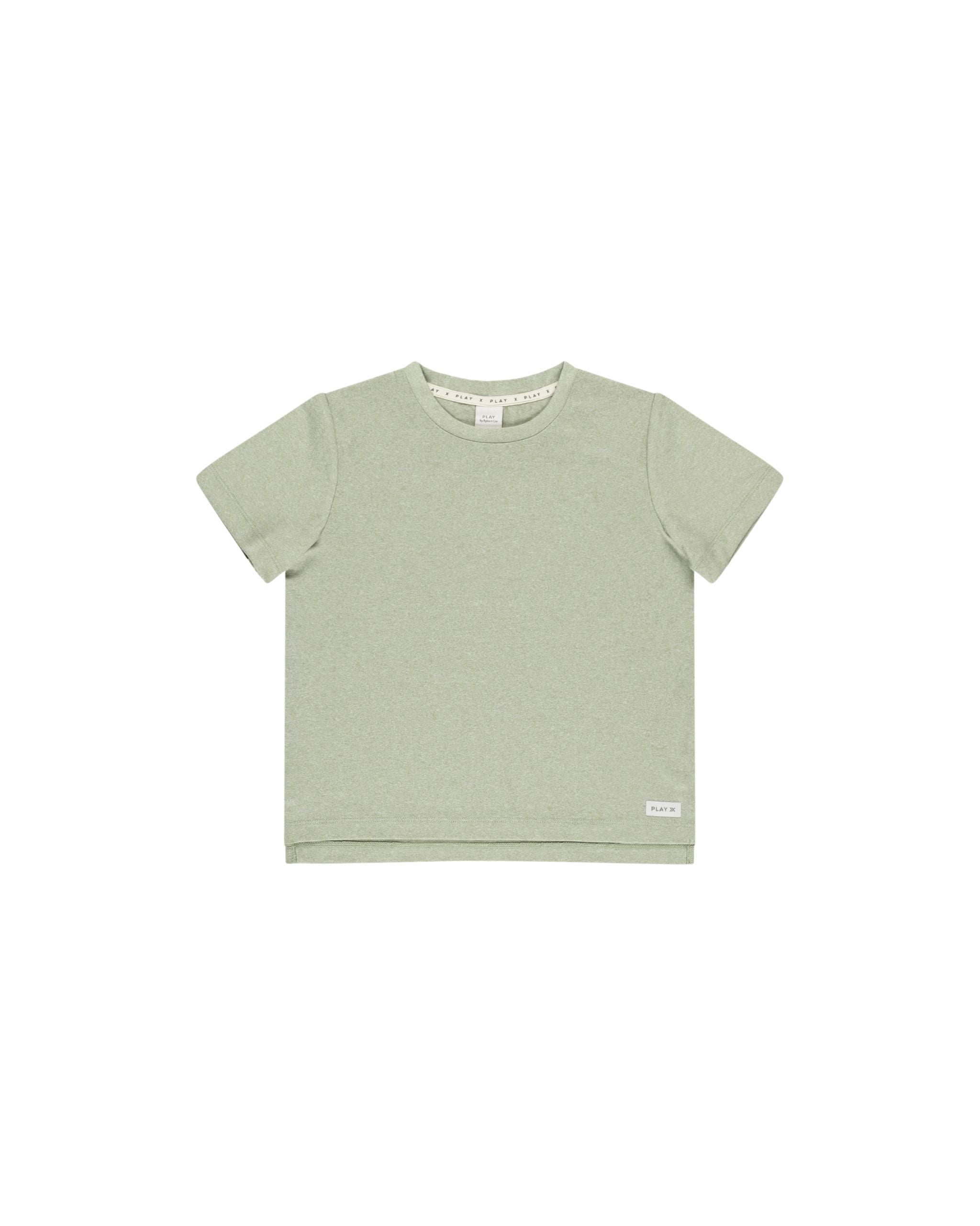 Essential Tee- Heathered Sage