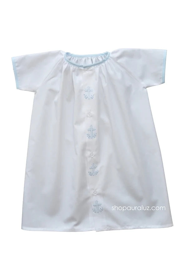 Cross Day Gown in Blue