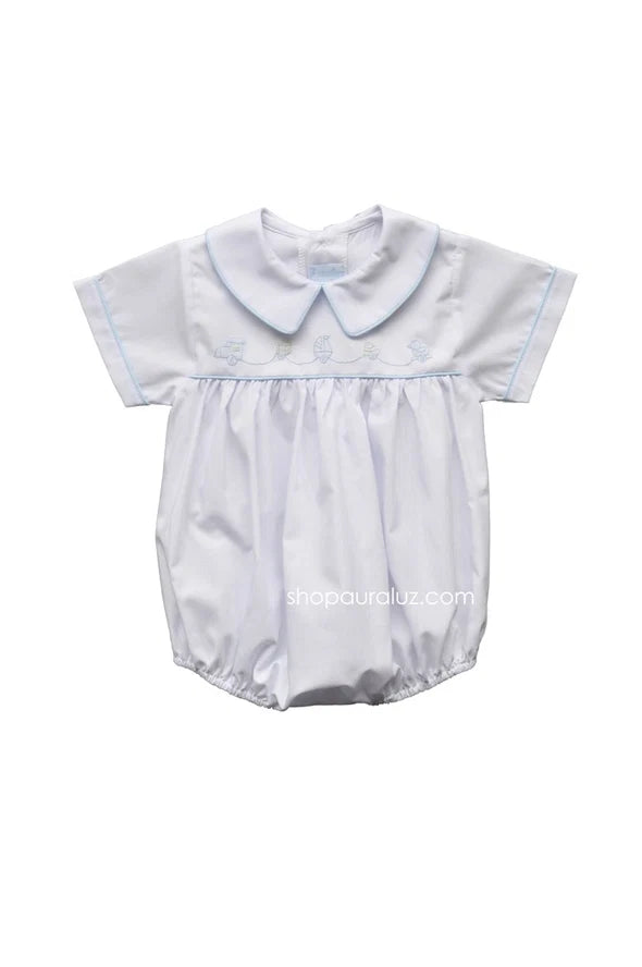 White and Blue String Toy Bubble