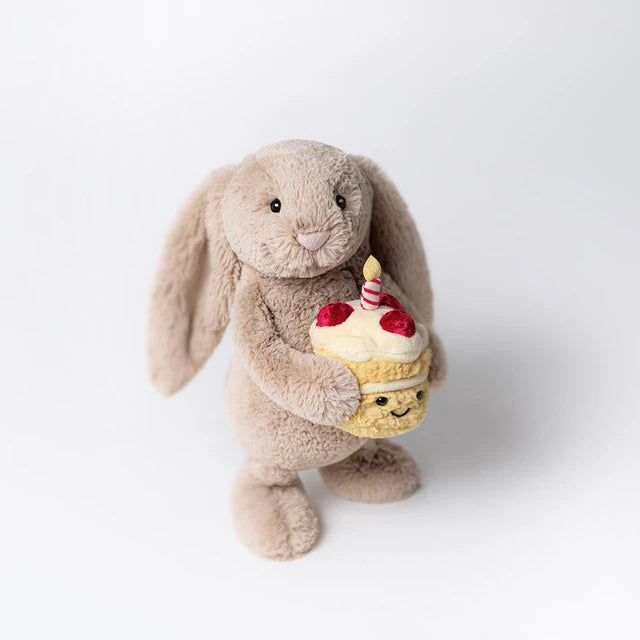 Bashful beige birthday bunny