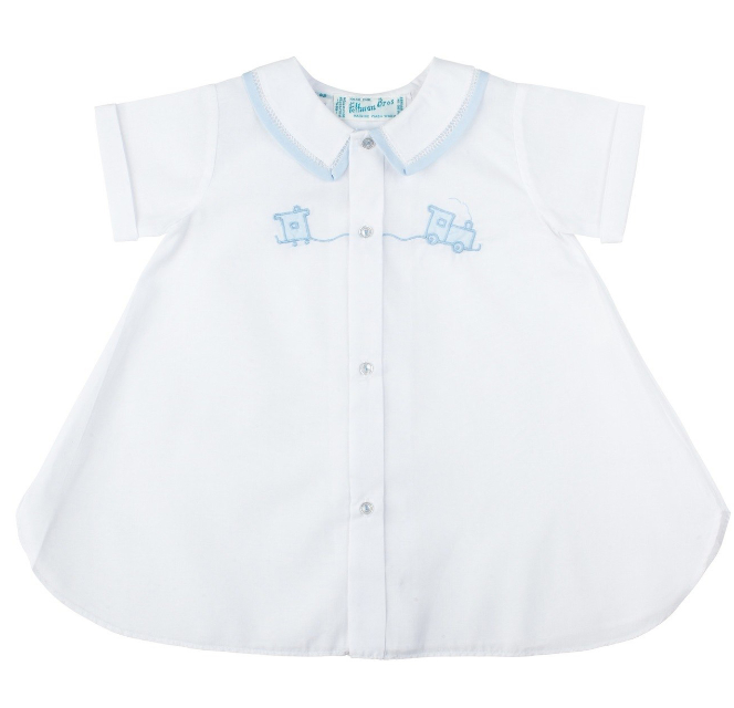 Boys Open Front Day Gown With Train