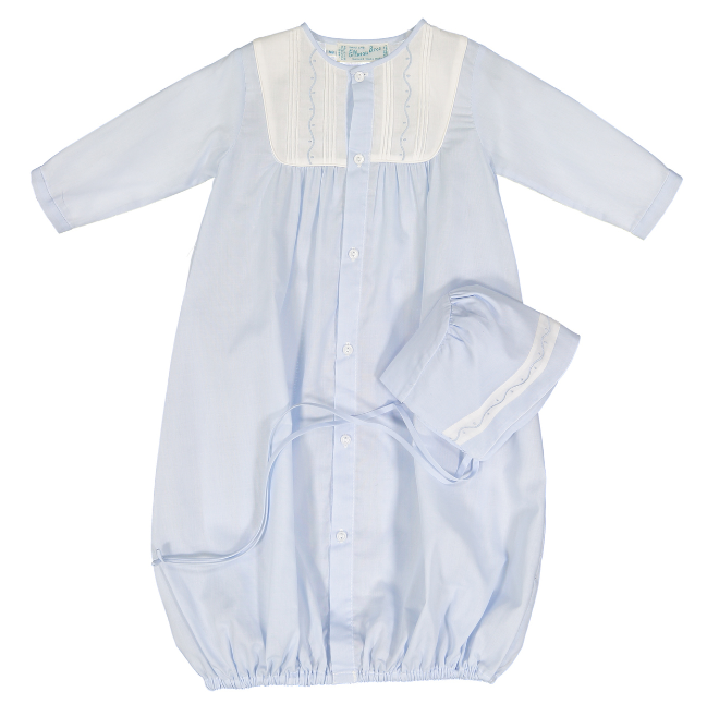 Boys Pleated Yoke Take Me Home Gown & Hat