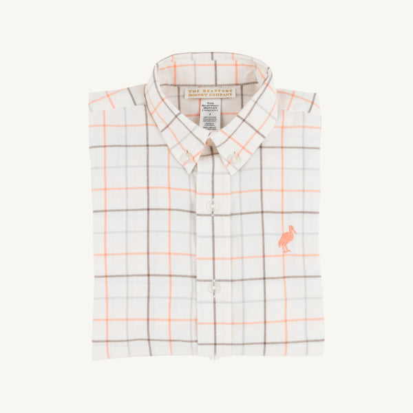 Mantua Tattersall/Seashore Sherbert Dean`s List Dress Shirt