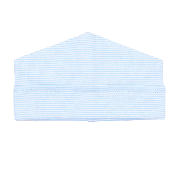 Ess Mini Stripe Gown and Hat- Blue