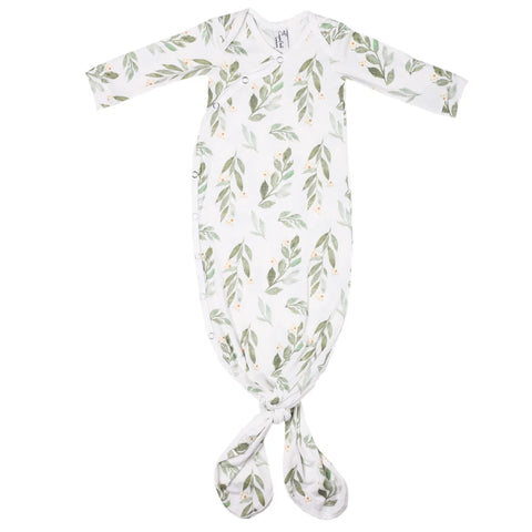 Newborn Knotted Gown- Fern