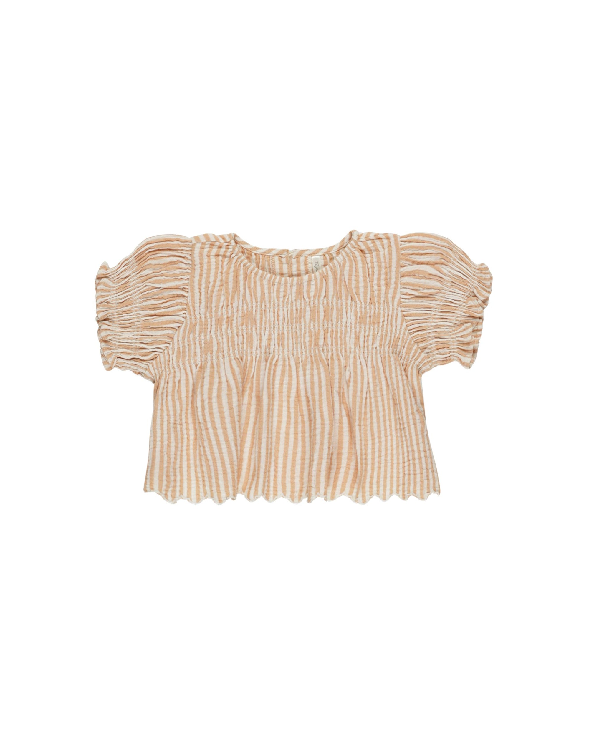 Colette Top- Grapefruit Stripe