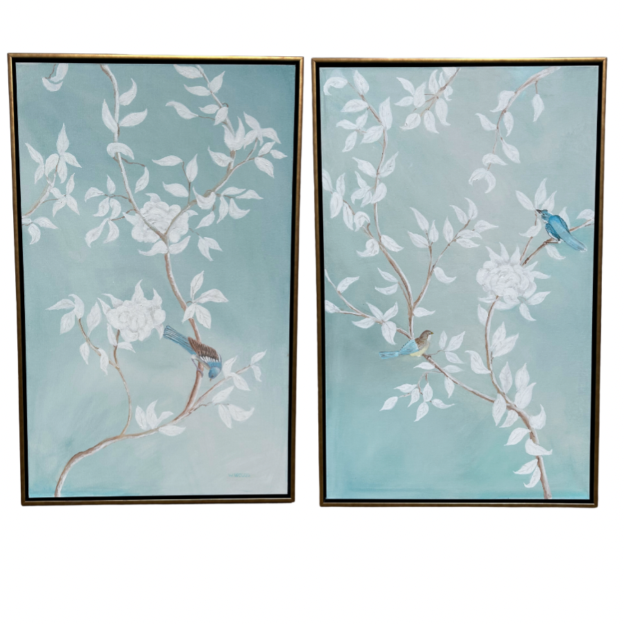 "Chinoiserie Garden in Blue"