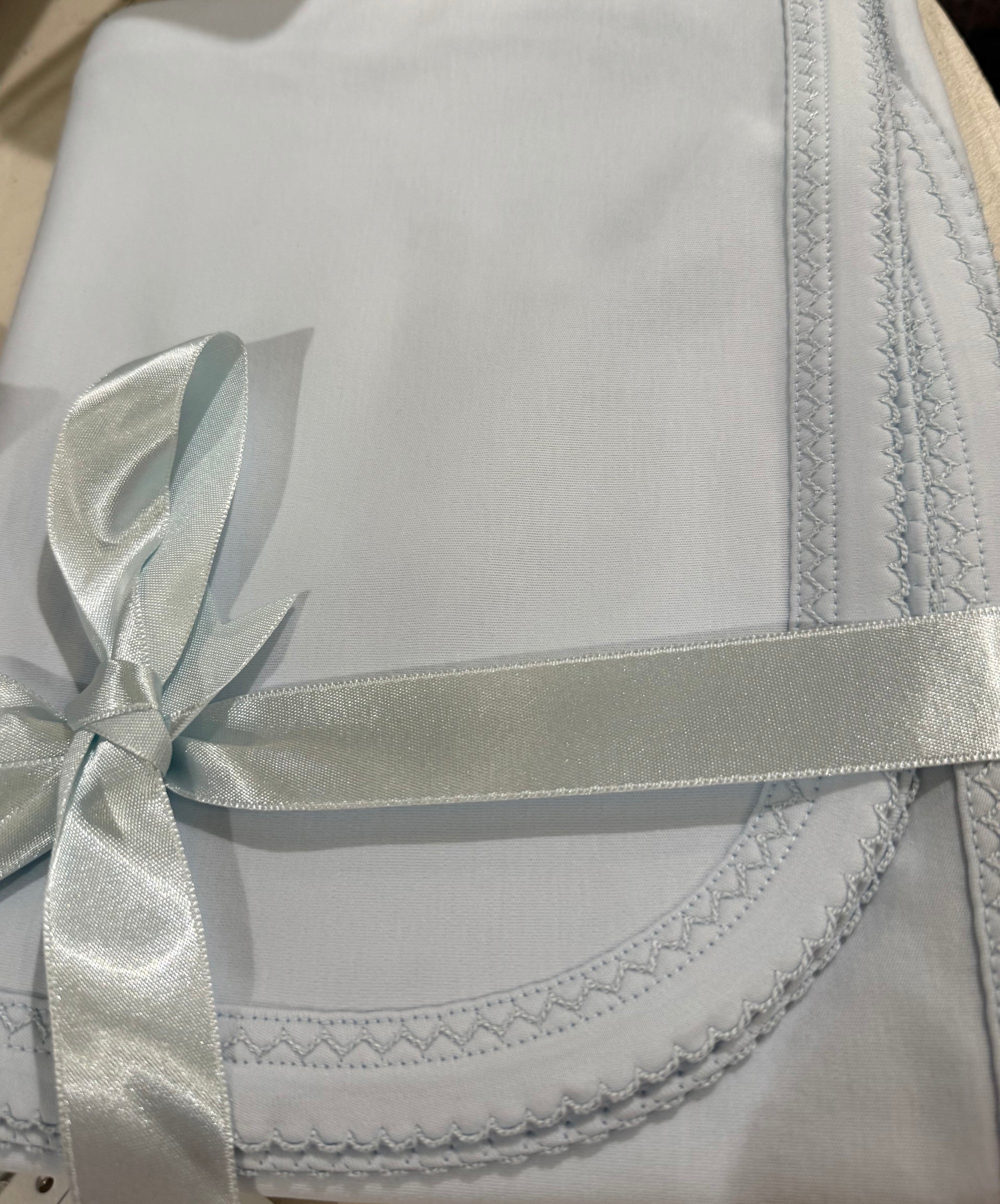 Blue Blanket w/ Blue Picot Trim