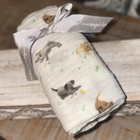Swaddle Blanket - Watercolor Puppies