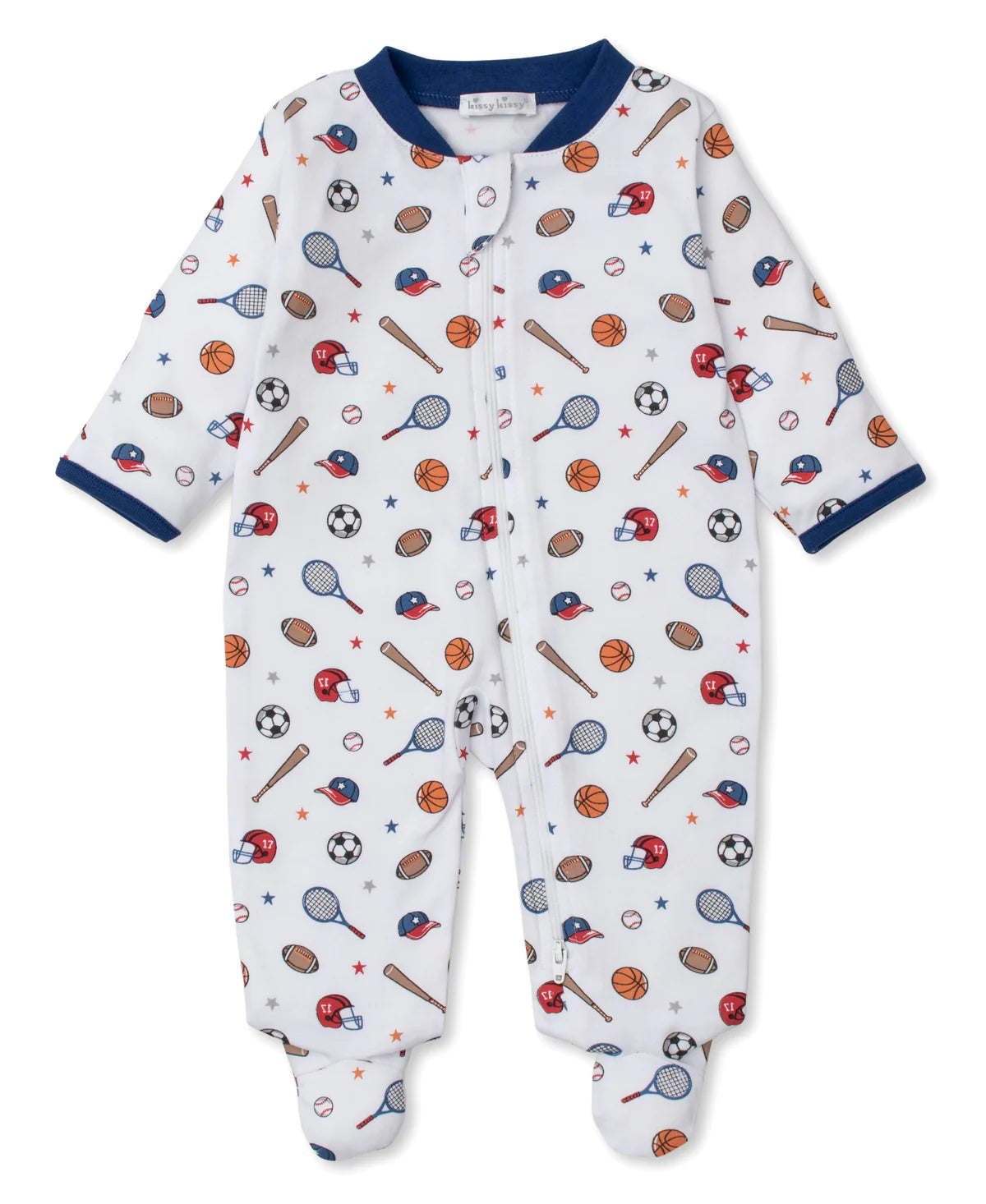 PJs Sports Lineup-Footie w/ Zip