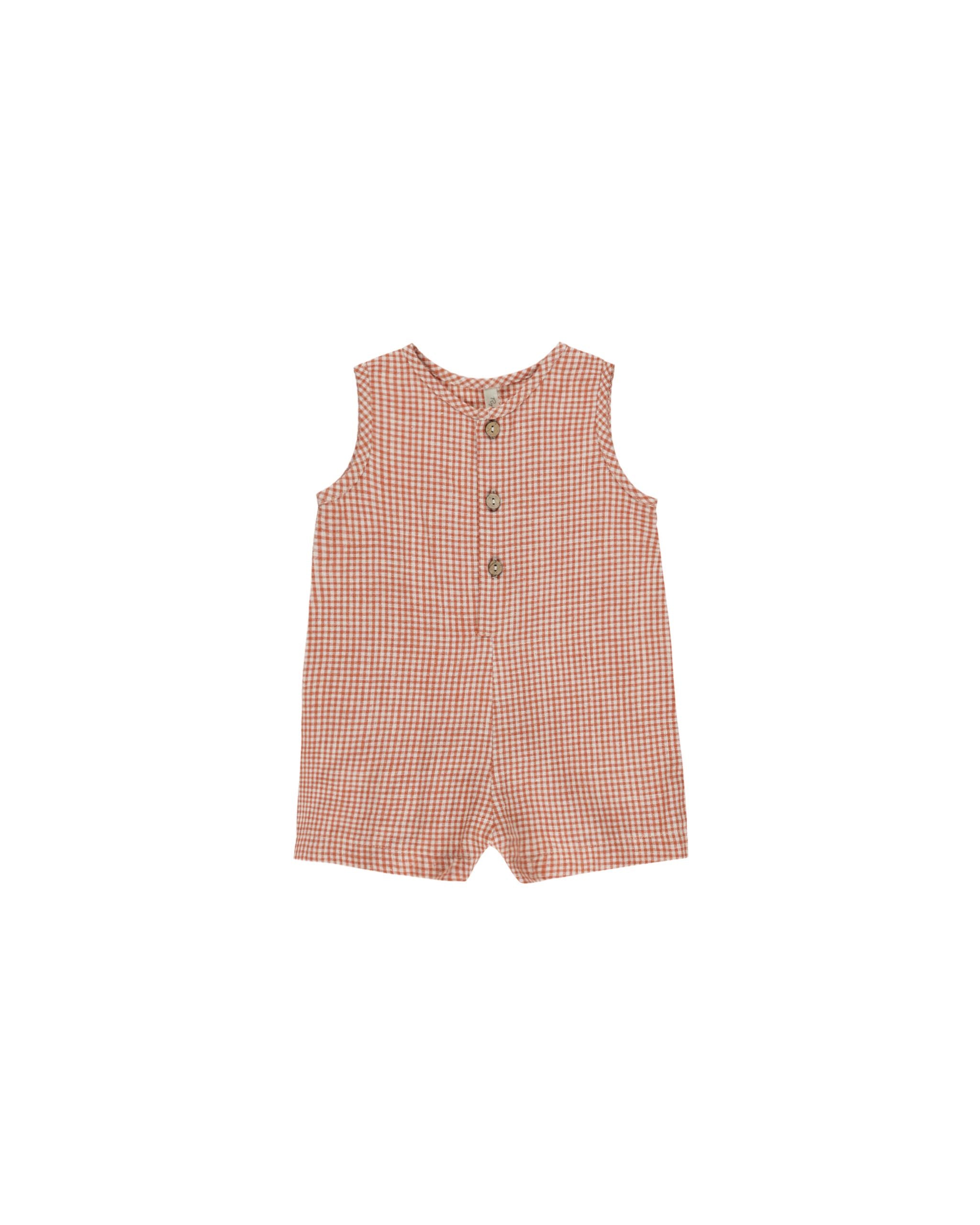 Maverick Romper- Poppy Ging.