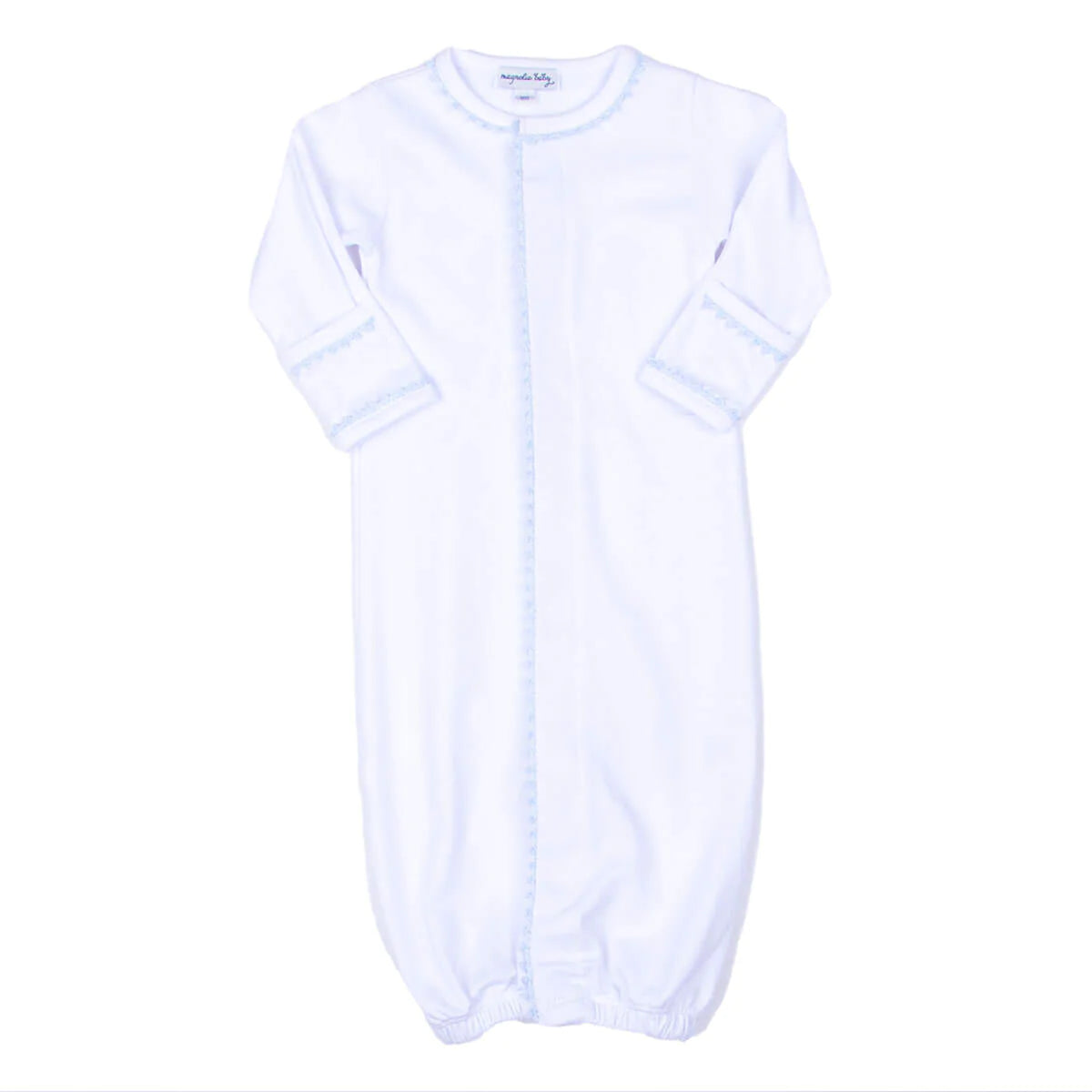 Baby Joy Crochet Trim Converter Gown Lt. Blue