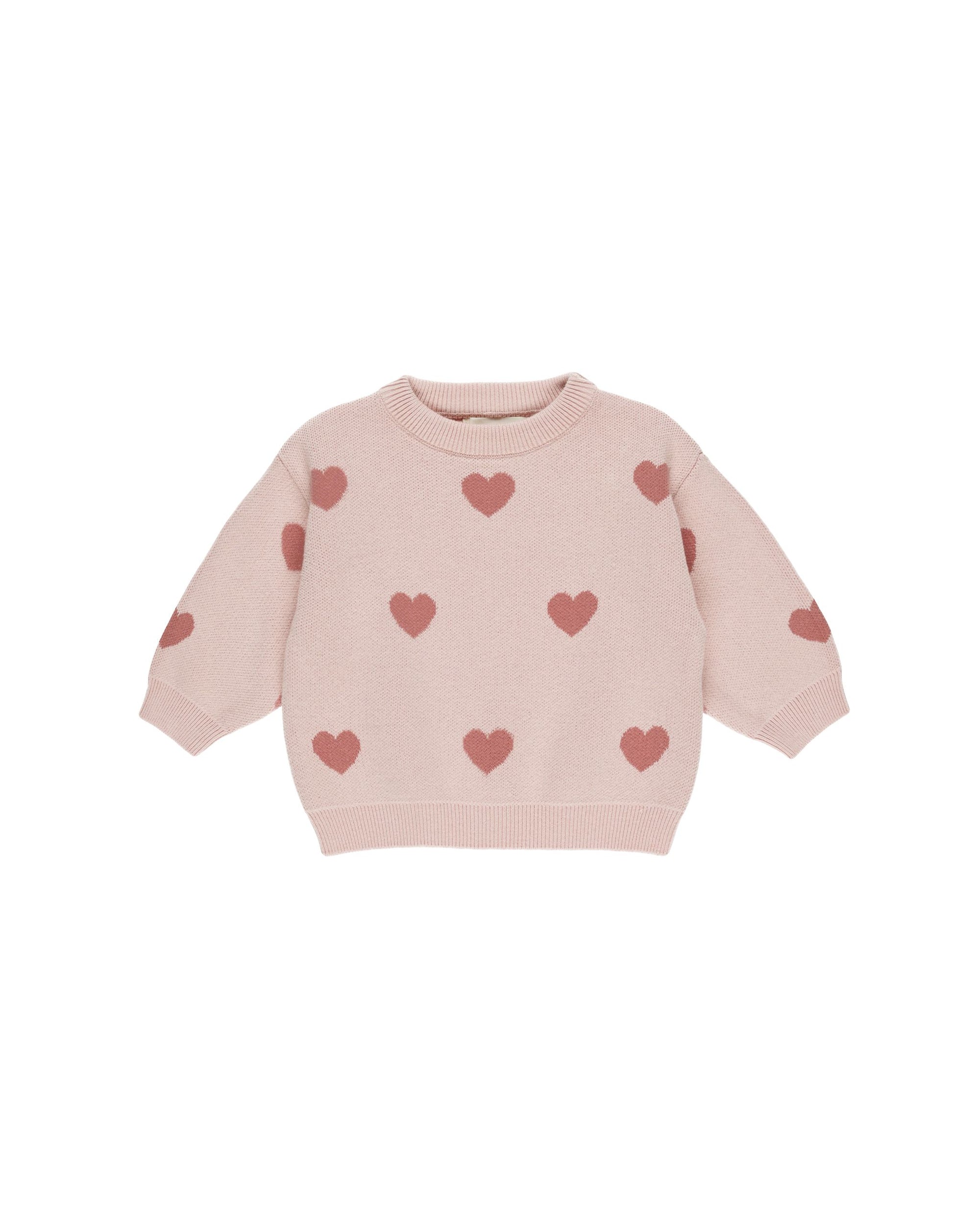 Knit Sweater & Pant Set - Bubblegum Pink Hearts