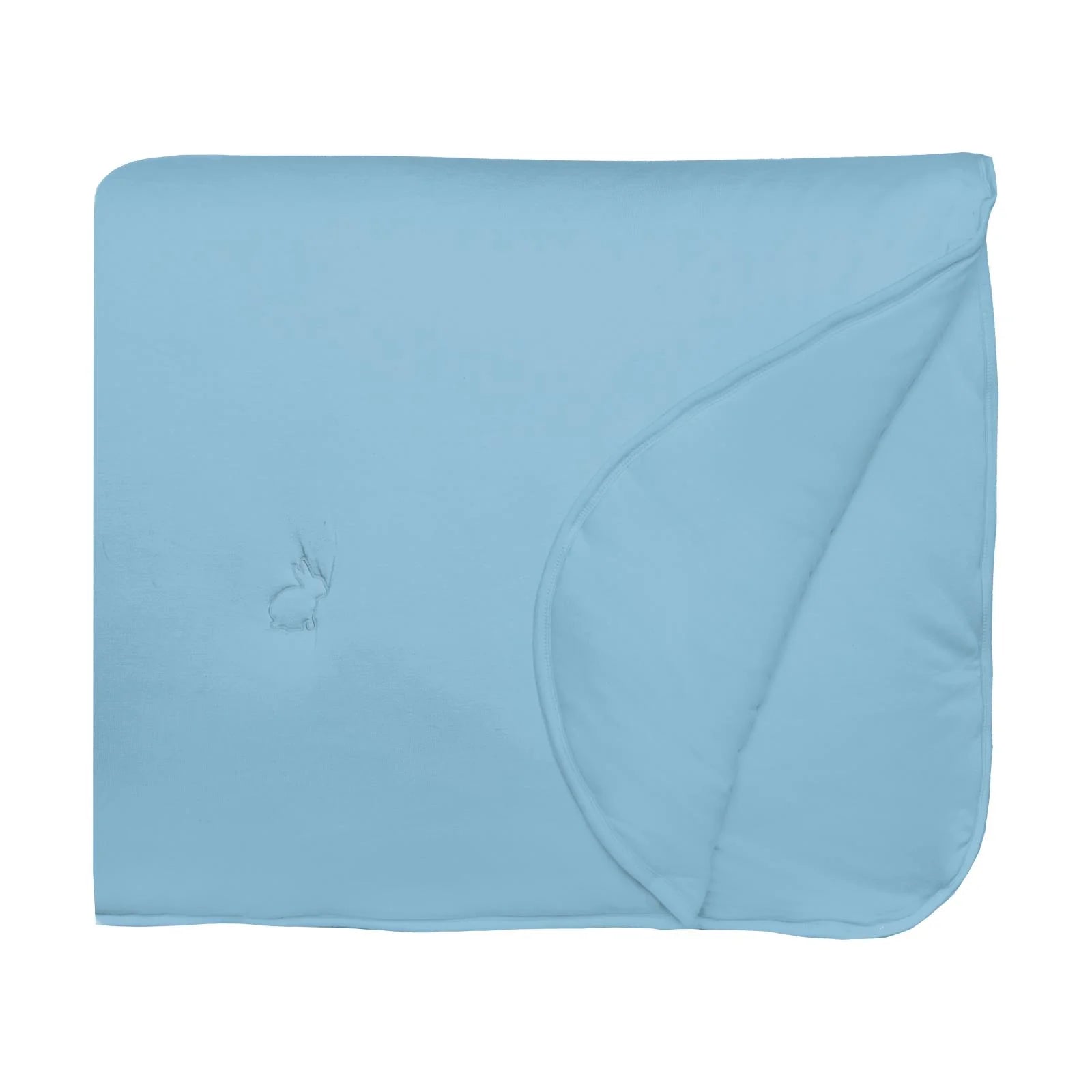 Fluffle Toddler Blanket Emb- Seaside Blue