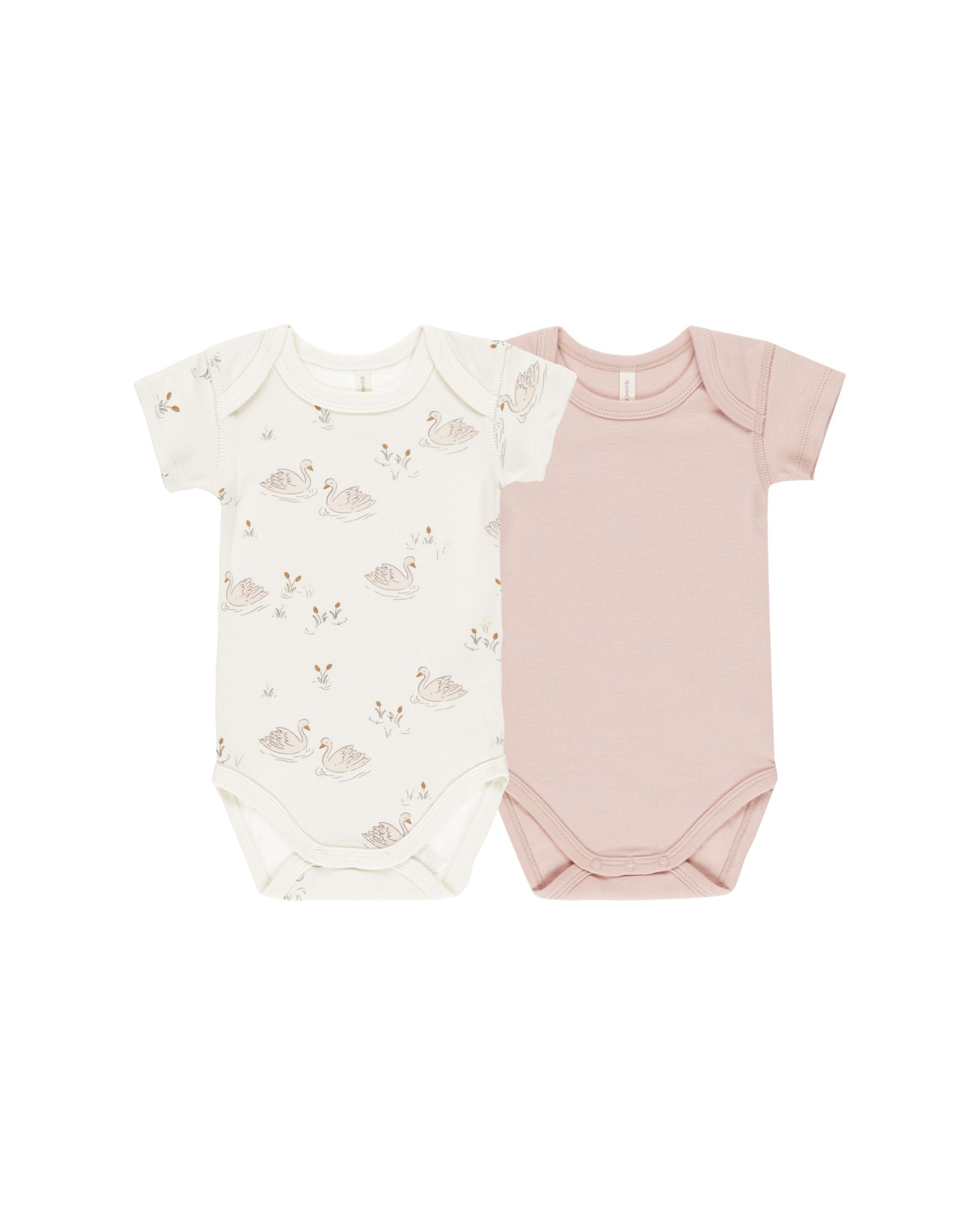 SS Bodysuit  2 pk-  Swans, Bubblegum